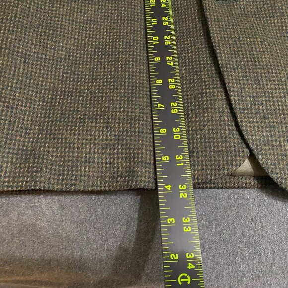 Stuart Hughes Men’s Blazer Sport Coat 44L Brown Houndstooth Elbow Patch Wool - Picture 4 of 16